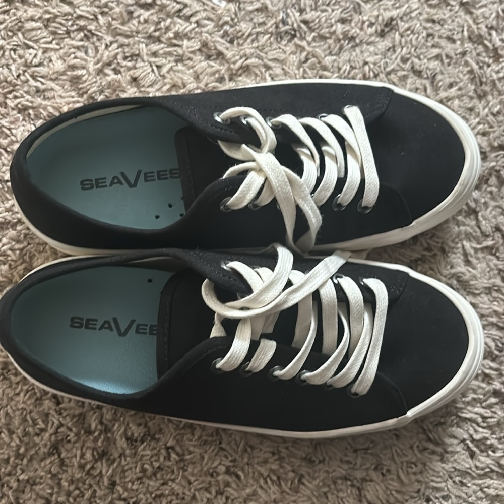 SEAVEES -Monterey Sneaker Platform in Black size 6 - Picture 10 of 12